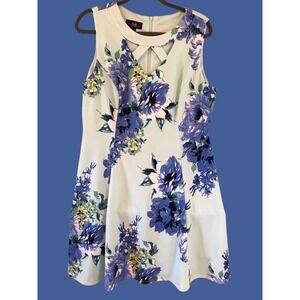 Women's Size 18 AGB Fit N Flare Multicolored Sleeveless Floral Dress, NEW (NWOT)